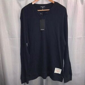 True Religion Black Crewneck Thermal NWT
